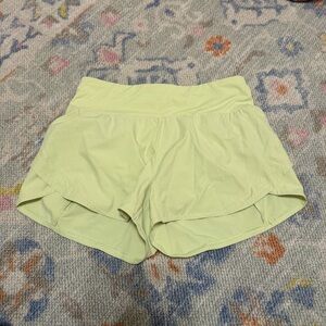 NWOT Calia Kick It Up Performance Shorts 3” Yellow Green